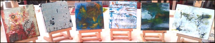 Group encaustic shot