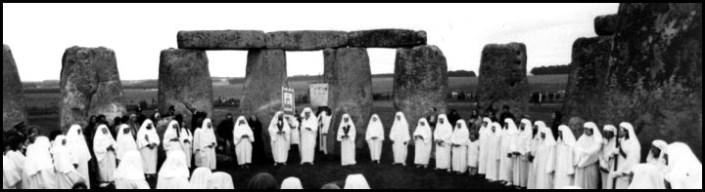 druids in Stonehenge, 1970